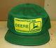 John Deere 1980's Green Patch Snapback Trucker's Mesh Hat Cap Original Demonstra
