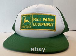 John Deere Trucker Hat Cap Patch Mesh Snapback VTG 1970s PEI farm equipment VGC