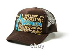 Kapital kountry Washing Denim truck cap hat trucker brown new