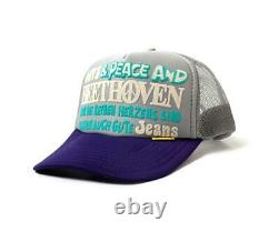 Kapital kountry love&peace beethoven truck cap hat trucker brand new gray purple
