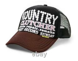 Kapital kountry pearl clutcher truck cap hat trucker black brown