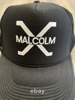 LOT 12 Vintage Malcolm X Hat Snapback Cap 90s Trucker Mesh Black History Rare