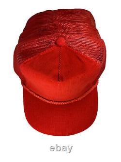 LOT OF 10 VTG 80s AMAPRO Red Corduroy Snapback Trucker Hat, Cap Rope, DEADSTOCK