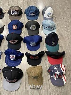 Lot 25+vintage Trucker Hat Cap Farm Trucker Snapback Hats