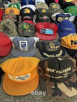 Lot Vintage Trucker Hat Snapback Cap Patch K Brand USA Mesh Farm