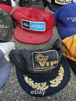 Lot Vintage Trucker Hat Snapback Cap Patch K Brand USA Mesh Farm