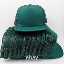 Lot of 11 Vintage Green Yupoong Foam Trucker Blank Plain Snapback Hat Cap Rope