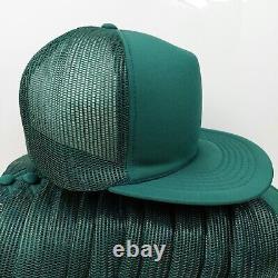 Lot of 11 Vintage Green Yupoong Foam Trucker Blank Plain Snapback Hat Cap Rope
