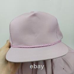 Lot of 12 Vintage Pink Rope Trucker Blank Plain Snapback Hat Cap Adjustable