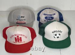 Lot of 20 Vtg Trucker Patch Hats MLB OHIO NBA USA 80s 90s Cap Snap Back Hat