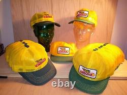Lot of 22 Vtg Dekalb K-Brand Yellow Farming Snapback Trucker Hat, Cap, Patch