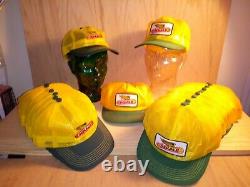 Lot of 22 Vtg Dekalb K-Brand Yellow Farming Snapback Trucker Hat, Cap, Patch