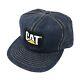 Louisville Mfg Cat Patch Snapback Hat Cap Made In Usa Caterpillar Denim Nos Xx
