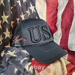 Love, America USA Blackout Colored Trucker Hat
