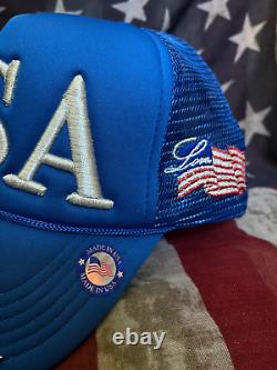 Love, America USA Blue Colored Trucker Hat