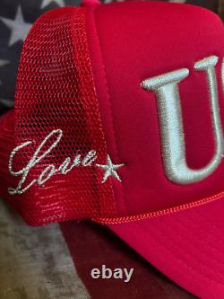 Love, America USA Red Colored Trucker Hat