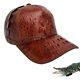 Men's Brown Trucker Hat Alligator Leather Baseball Caps Snapback Christmas Gift