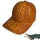 Mens Genuine Alligator Crocodile Hat Trucker Hat Snapback Baseball Cap Handmade