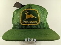 NEW Vintage John Deere Trucker Green Hat Snapback Mesh Farmer Cap Louisville Co