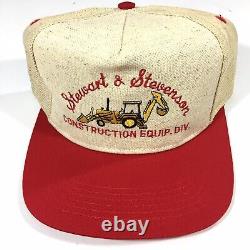 NOS New Vtg 90's Stewart & Stevenson TRUCKER Hat 1994 Construction Snapback Cap