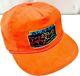 Nos New Vtg Ace Alaska Neon Orange Trucker Hat Corduroy Snapback Wolves Wolf Cap