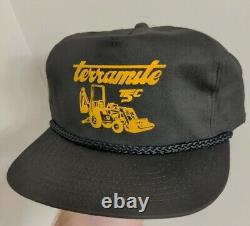 NOS Vintage 90s terramite t5c Trucker Snapback rope Cap Hat backhoe tractor New