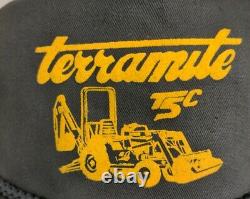 NOS Vintage 90s terramite t5c Trucker Snapback rope Cap Hat backhoe tractor New