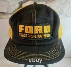 NOS Vintage Ford Tractors Equipment Snapback Trucker Hat Cap 70s RARE K Products