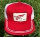 Nos Vintage Red Wing Shoes Snapback Trucker Hat Cap Made In Usa Size L Deadstock