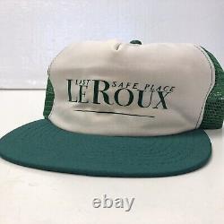 NOS Vtg 80s New Era PRO Mesh TRUCKER Hat LeRoux Promo Tour Concert Snapback Cap