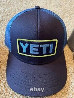 NWT LOT OF 4 Yeti Hat Snapback Mesh Chartreuse/Navy Prickly Pear Pink Rare