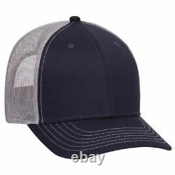 Navy/Navy/Grey Trucker Hat 6 Panel Low Profile Mesh Back Hat 1dz New 83-1239