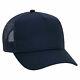 Navy Trucker Hat 5 Panel Mid Profile Adjustable Mesh Back Hat 1dz New 32-285