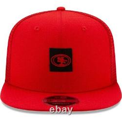 New Era San Francisco 49ers Shanahan Scarlet Snapback Square Trucker Cap NFL 100