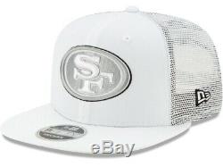 New Era San Francisco 49ers Shanahan white trucker 9FIFTY snapback hat cap niner