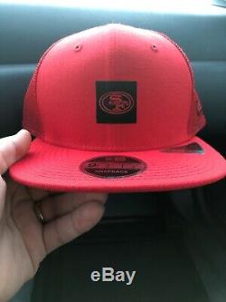 New Era Scarlet San Francisco 49ers Shanahan Square Trucker 9FIFTY Snapback Hat
