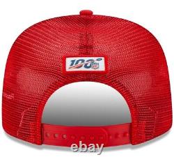 New Era scarlet San Francisco 49ers Shanahan square trucker 100 snapback hat red