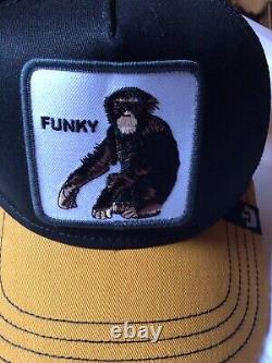 New Goorin Bros Animal Trucker SnapBack Cap Hat FUNKY Monkey Banana Split