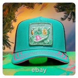 New Goorin Farm Trucker Baseball Snapback Hat Cap ENTER THE GECKO Clingy Playful