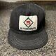 New Vintage 80s Symons Concrete Usa Black Denim K Prod Snapback Trucker Hat Cap