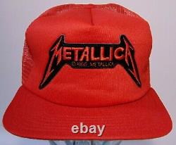 Old Vintage 1988 METALLICA ROCK BAND PATCH SNAPBACK TRUCKER HAT CAP MADE IN USA