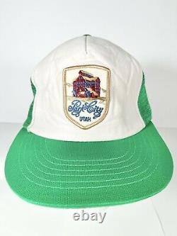 Park City Utah Green Adjustable Snapback Trucker Hat Cap California Headwear Ski