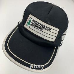 Provincial Papers 3 Stripe Trucker Ball Cap Hat Snapback Vintage