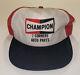 Rare Vtg 80s Champion 7 Corners Auto Parts Mesh Back Trucker Snapback Hat Cap