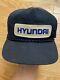 Rare Vtg Hyundai 80s Big Patch Snapback Trucker Hat Cap Team Issued