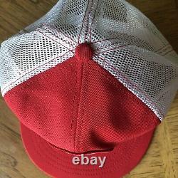 RARE Vtg 80's Red Wing Shoes Patch Trucker Hat Mesh Cap USA NOS Mint Snapback