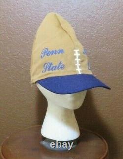 RARE! Vtg Penn State Nittany Lions Football Hat Cap Jhats Brown Blue Snapback