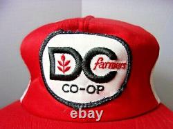 Rare! DC Farmers Co-OP Trucker Farm Rare Vintage Patch snapback Hat Cap U. S. A
