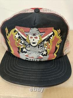 Rare Vintage 70s 80s Snapback Mesh Trucker Hat Cap Dixie South Rebel Pinwheel