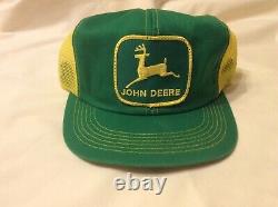 Rare Vintage John Deere Hat SnapBack Trucker Cap K-Products USA Patch